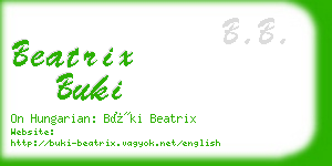 beatrix buki business card